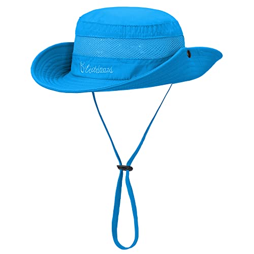 Century Star Outdoor Kids Sun Hat Boys Sun Hat Girls Beach Hat Upf 50+ Kids Bucket Hat Wide Brim Kids Fishing Safari Hat Sky Blue 5-13T #TOP4