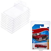 12 PCS Plastic Protector Case 7.5 x 5 x 2 Inch Model Car Clamshell Cases Clear PET Display Case Compatible with Model Cars Protector Packs Toys Car Blister Pack Covers for Display Storage