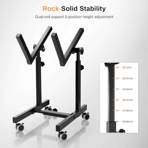 image for Vangoa Gear Tilt Guitar Amp Stand with 4 Locking Wheels 6 Height 4 Wid