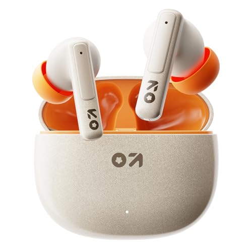 Image of GOBOULT W60 with 60H Playtime, Zen Quad Mic ENC, 50ms Xtreme Low Latency, Made in India, Type-C Fast Charging, 13mm Driver, IPX5 Combat Gaming Mode,TWS Ear Buds Wireless (White)