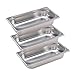 Produktbild TeknoStahl Panierstraße - GN Behälter Komplettset 3x 1/3 65mm Behälter für die Küche - EDELSTAHL