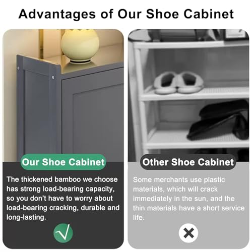 Meuble à chaussures moderne et compact à portes rabattables pour l'entrée - 3