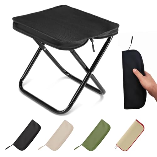 折りたたみ椅子 軽量 コンパクト 携帯 収納 キャンプ イス アウトドア 折り畳みいす 耐荷重100kg 収納袋一体型 ポータブルチェア [並行輸入品]