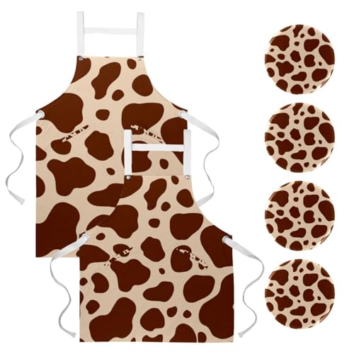 Tablier de serveuse multicolore lot de 2 pour restaurant bar et bistrot
