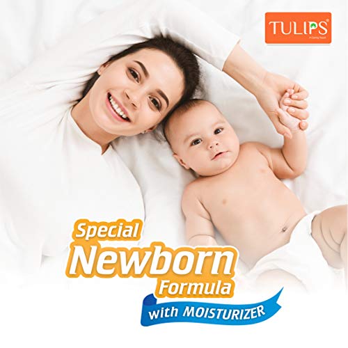 Image of Tulips Sensitive Baby Wet Wipes (72 wipes x 2 Pack), for Gentle Cleaning /Moisturising, Rash Free, 99% Purified Water with Grapefruit Extracts