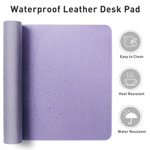 Aothia Faux Leather Desk Mat (Light Purple, 48" x 17") by Aothia - Used condition - Image 6