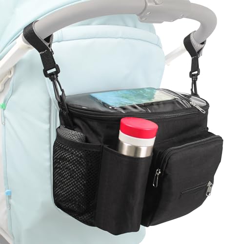 Stroller Cup Holder,Stroller Bag,Stroller Caddy Organizer,Stroller Organizer With Cup Holder,Stroller Bag Organizer,Stroller Pouch,Baby Stroller Bag,Stroller Diaper Bag,Universal Stroller Caddy
