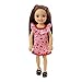 Barbie Chelsea Doll (Brunette) Wearing Ruffled Cherry-Print Dress and Black Shoes, Toy for Kids Ages 3 Years Old & Up