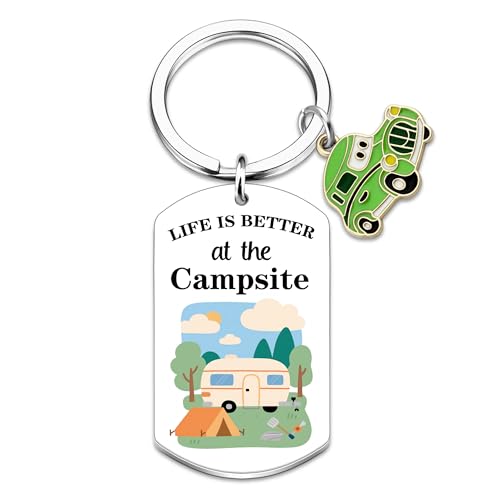 WIRNGF Camper Keychain Gifts for Campers Camping Gifts for Men