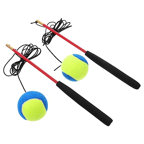 Holibanna 1Set Fitness Balls for Middle Aged and Elderly Durable Exercise Balls for Outdoor Coordination Training Relief Rods Included