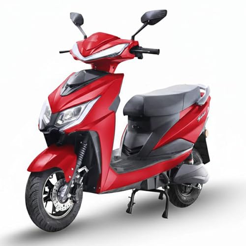 Image of Ryoto Electric Scooter Non RTO Lithium-ion, Top Speed: Approx. 25-30 km /h, Range (Mileage): Approx. 70-90 km per Charge, Waterproof Electrical Bike Scooty (Red)