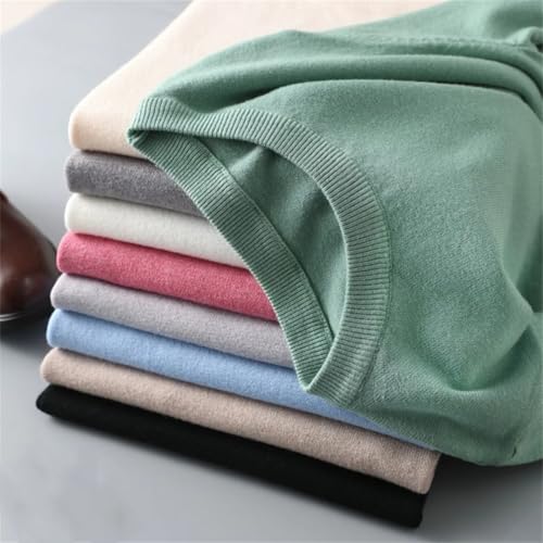 Men’S Round Neck Short Sleeve Cashmere Knitted Breathable Luxury Casual Basic Jumper Tops3