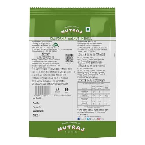 Image of Nutraj California Inshell Walnuts 500g | Akhrot | Dry Fruits | Nuts | Grocery Items.