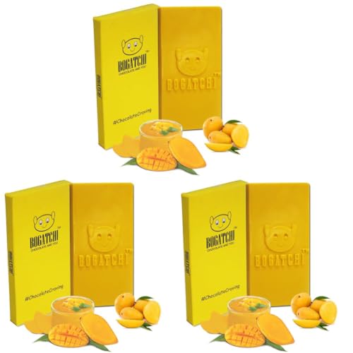 Image of BOGATCHI Mango BAR, Mango Flavored Chocolates, 1 Piece (Pack of 3)