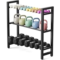 3-stufiges Hantelregal, Hantelständer Kurzhanteln für das Home Gym, Tragfähigkeit 180 kg