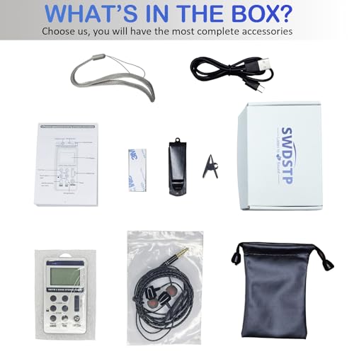 Portable AM FM Radio with Digital Tuning LCD Display, SWDSTP Rechargeable Pocket Radio with Stereo Earphone and Detachable Belt Clip for Walking, Jogging