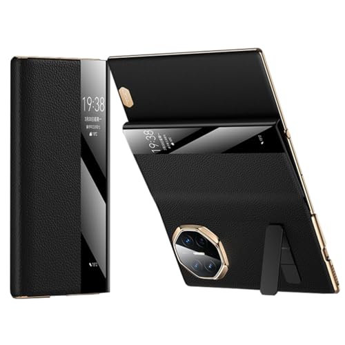 HAMEILU �K�p�Ώ�Huawei Mate Xts�p�{�v�P�[�X�A�X�^���h�t���t���b�v�ی�J�o�[�A�N���A�r���[�E�B���h�E�t�������ϏՌ��J�o�[,��,Mate XTs