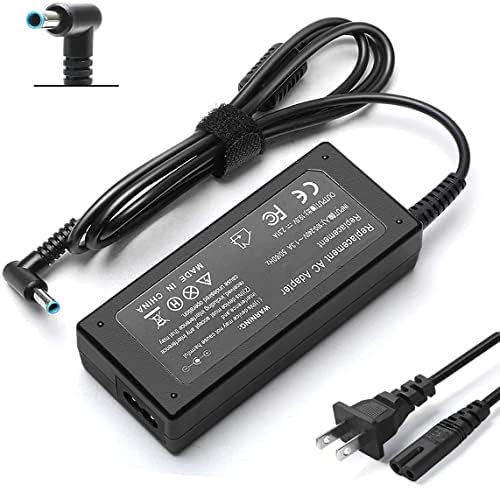 45W Ac Adapter Laptop Charger for HP Stream X360 11 13 14 Laptop Charger 14-ax012ds 14-ax010wm 14-ax020wm 13-c077nr 11-y010wm 11-y010nr 11-d010wm 11-d010nr 11-d011wm Notebook Power Supply Cord