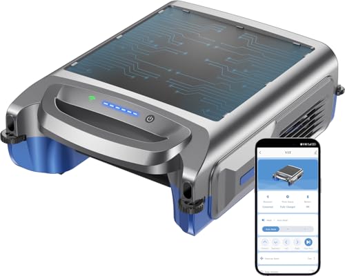 Poofata V1T Solar Pool Skimmer, Robotic Pool Surface Skimmer Cleaner with App Control, 7L Large...