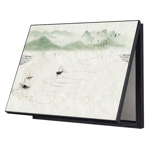 Peinture paysagère pour boîtier électrique cachant le tableau