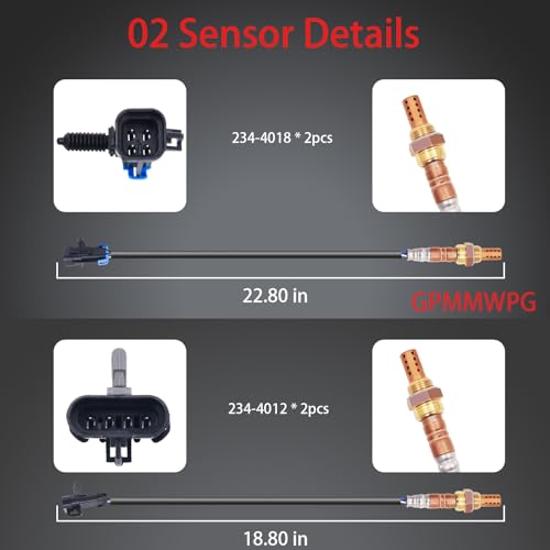 Sensor de Oxígeno 4 piezas para Chevrolet y GMC miniatura 3