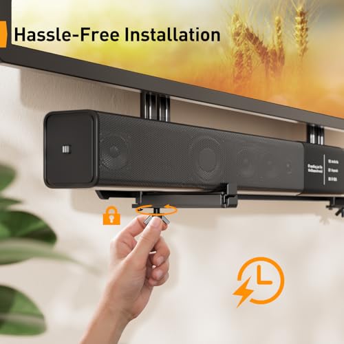 Perlegear Soundbar Mount, Sound Bar Mount With Holes/Without Holes, Sound Bar Mounts Under Tv Up To 13.2 Lbs thumb #5