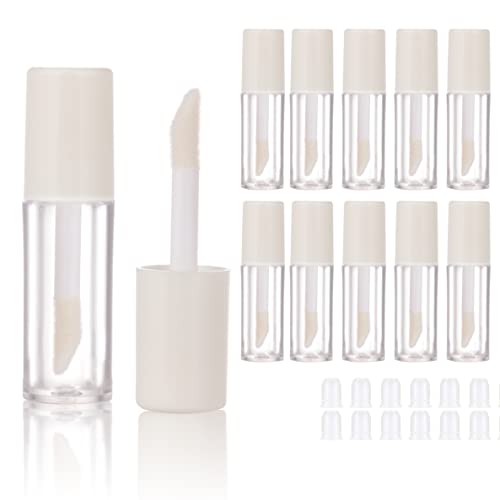 Cosidea 10Pcs Empty White 0.8Ml Mini Lip Gloss Tubes Sample Size Lipgloss Containers For Sample Sack Lip Oil Diy #TOP6