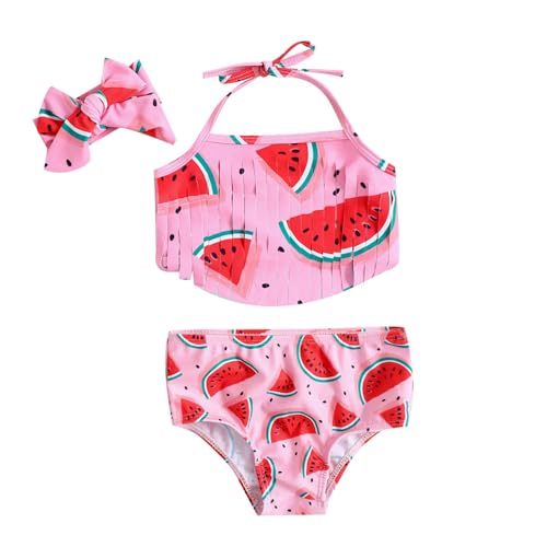 Image of Baby Bucket Girls Stylish Two-Piece Swimsuit| Baby Girl Bikini Swimsuit with Headband