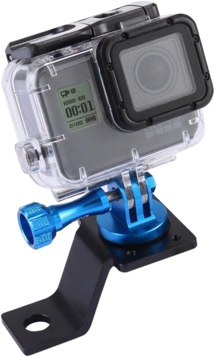 Image of SJCAM MB-1 Motorcycle Adapter Mount | Fixed Metal Bike Holder Mount for GoPro Hero New 2018 12 /11 /6 /5 /4 Session Black 3+ /3 /2 /DJI Sports Action Camera | Black /Blue