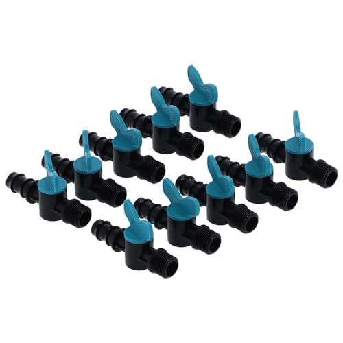 JAOCDOEN 50PCS 16x3/4in Male Thread Irrigation Switch Valve Plastic Gate Valves for Gardening Supplies