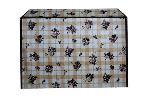 Image of Stylista Waterproof Front Load Washing Machine Cover Compatible for Haier 8 kg, Geometric Pattern Beige