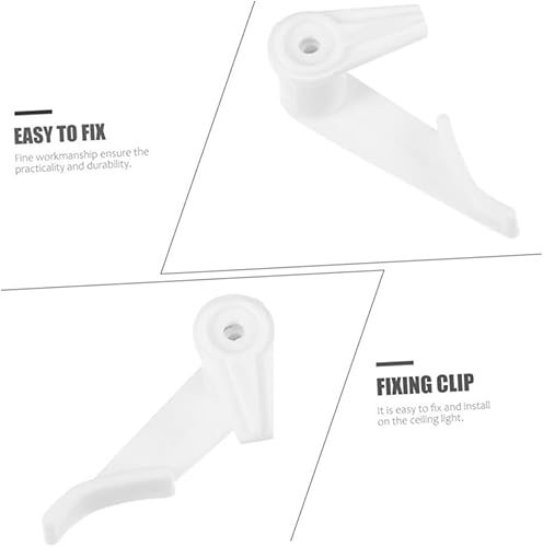 Miniatura 3 de 100 Uds. Luz de techo Tarjeta Pies Pantalla giratoria Fijación Celing Luz Pantalla Abrazaderas Cubierta de la Lámpara Clip Soporte de Plástico