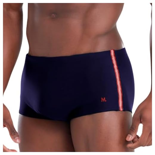 MASH Sunga Masculina Uv50+ Sungão Com Fita Lateral Dry Praia, Azul Marinho, M