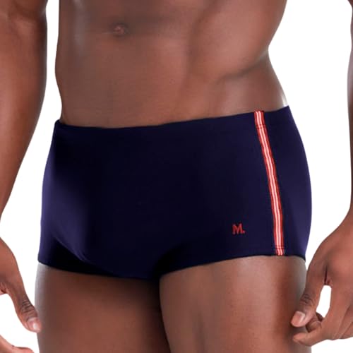 MASH Sunga Masculina Uv50+ Sungão Com Fita Lateral Dry Praia, Azul Marinho, GG