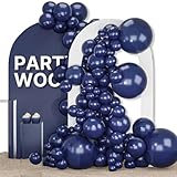 PartyWoo Navy Blue Balloons 152pcs Different Sizes of 18 12 10 5 Inch Dark Blue Balloon Arch Kit Garland for Graduation Wedding Sports Baby Shower Birthday Bachelorette Party Decorations Blue-Z90