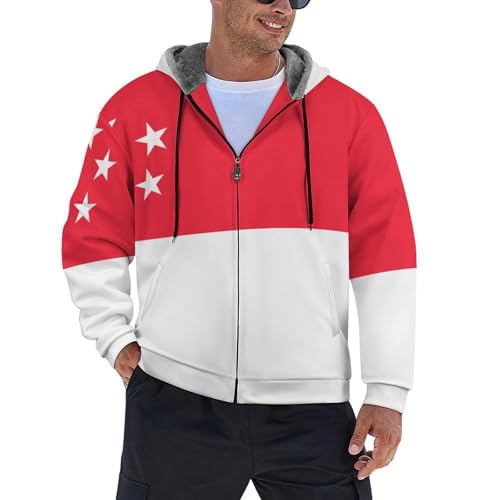 Blouson homme thermique contre le froid avec polaire sherpa zippée