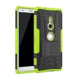betterfon | Sony Xperia XZ2 hülle Outdoor Handy Tasche Hybrid Case Schutz Hülle Panzer TPU Silikon Hard Cover Bumper für Sony Xperia XZ2 Grün