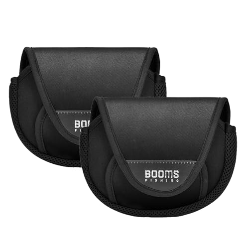 Booms Fishing Spinning Reel Cover: RC2 Fishing Reel Protective Case - Fit for 2000~3000 Reels, 2-Pack Medium Size by Booms Fishing - Used condition - US$18.74