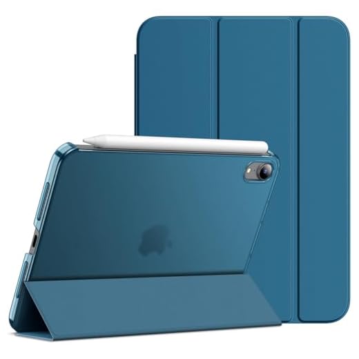 JETech Coque pour iPad Mini (A17 Pro, Modèle 2024, 7ème Génération) / Mini 6 (8,3 Pouces, Modèle 2021, 6ème Génération), Support Mince Dos Dur Housse Étui (Bleu Vert)