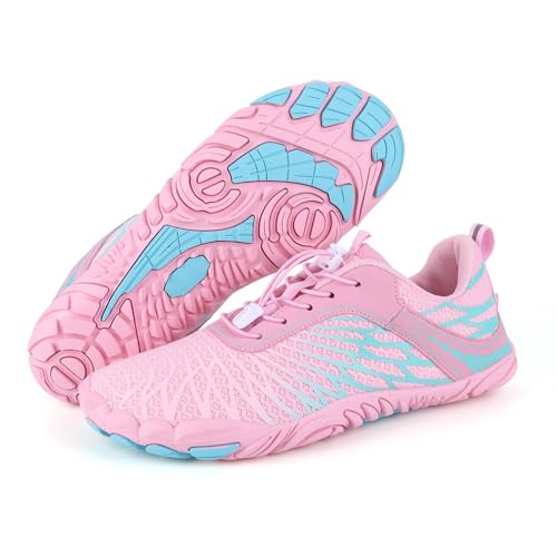 Image of Hike Footwear Barefoot Shoes, Pro Barefoot Shoes Women Men, Athletic Hiking Water Shoes Breathable Quick Dry Zero Drop Trail Running Shoes with Non-Slip Sole & Wide Toe Box