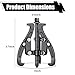 SWPHRT 3 Jaw Car Inner Bearing Puller, 3 Inch Vehicle Gear Bearing Flywheel Pulley Removal Tool with Reversible Jaws, Automotive Pilot Gear Extractor, Universal for SUV RV Motorcycle