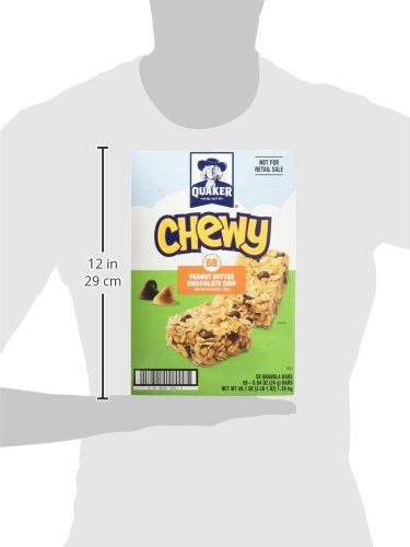 Quaker Chewy Granola Bars, Peanut Butter Chocolate Chip, 58 Count #TOP7