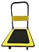 Push Platform Truck Dolly AFT PRO USA Folding Rolling Flatbed Cart 330lb Weight Capacity | 360 Degree Swivel Wheels Foldable Handle | (Yellow, 330LB)