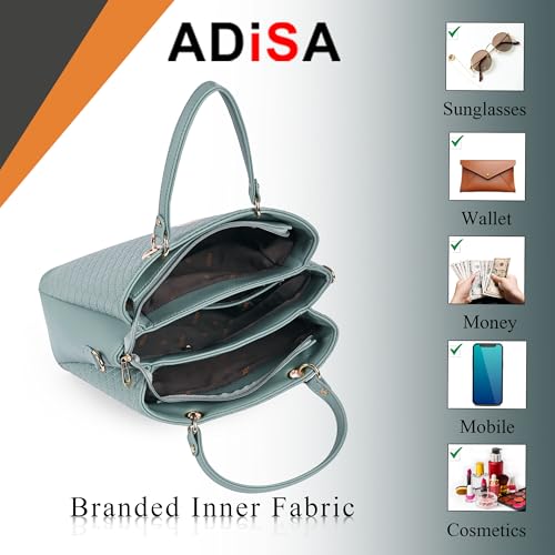 Image of ADISA quilted handbag shoulder bag for women and girls with detachable sling belt (AD4077)