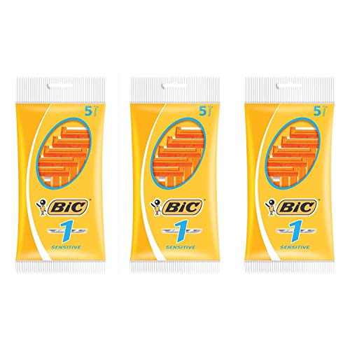 BIC Pack of 3 Packs of 5 Razor Blades No. 1-1 Blade for Sensitive Skin
