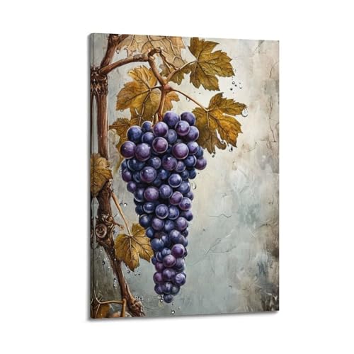 Impression sur toile cabernet sauvignon raisin au rendu réaliste haut de gamme