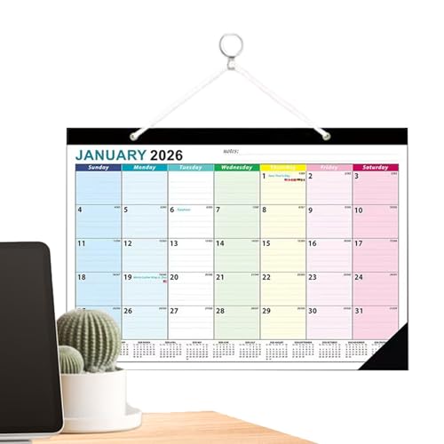 2026-2027年壁掛けカレンダー、2026年1月から2027年6月までの壁掛け計画カレンダー、使いやすいデザインのホームプランニングアクセサリー、ビジネス、教室、ホテル、寮に。