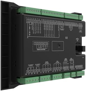 Rear view of the HGM9560 controller showing the terminal blocks for wiring connections.
