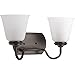 Progress Lighting P2820-20 Transitional Two Light Bath from Keats Collection Dark Finish, Antique Bronze