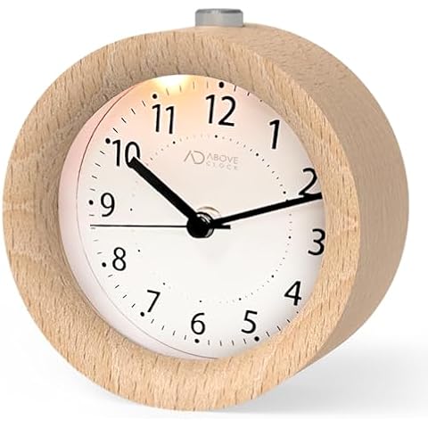 aboveClock Silent Bedside Alarm Clock with Snooze Cover